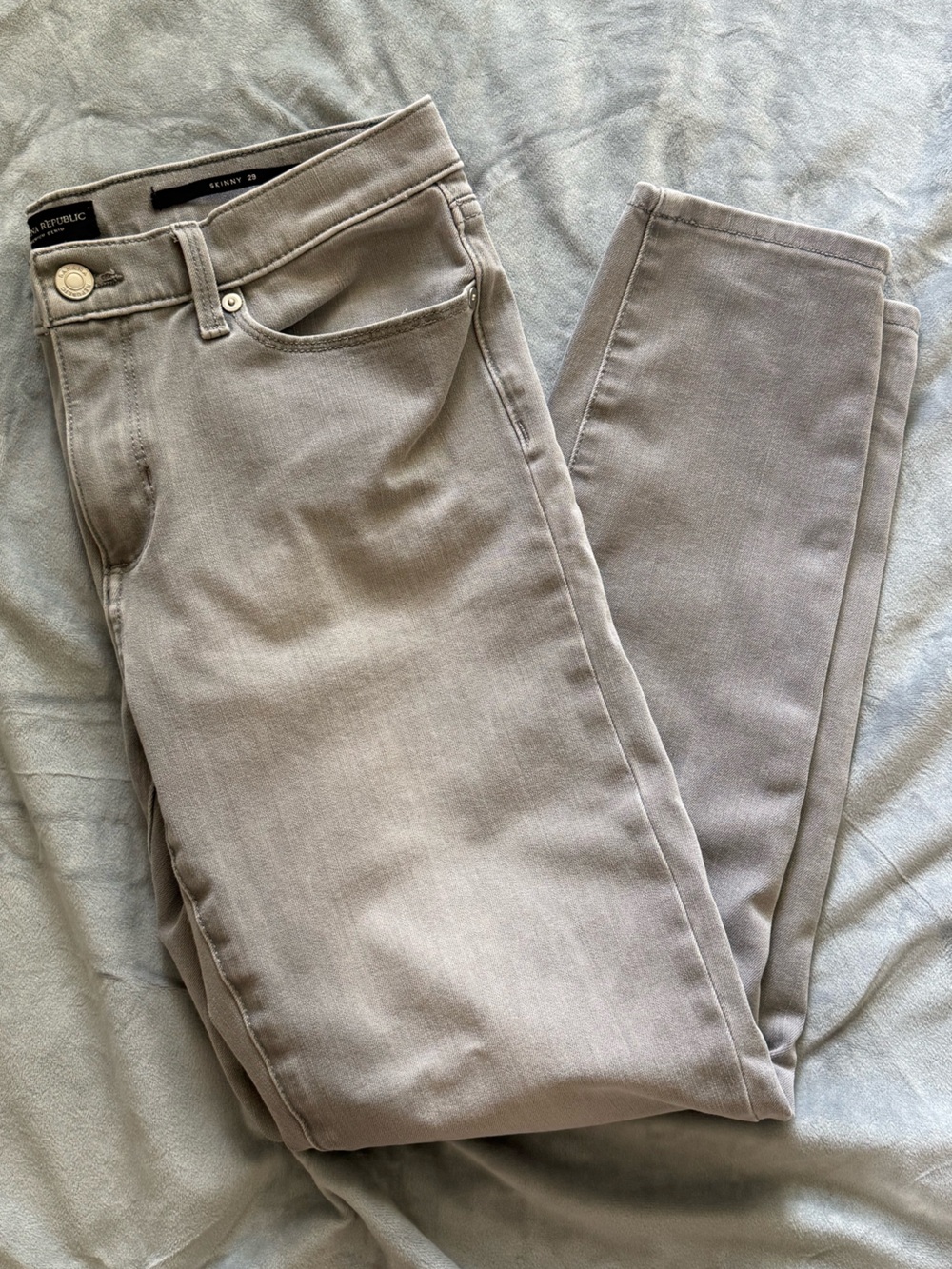 Banana Republic Women’s Premium Denim Skinny, Light Grey, Size 29